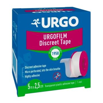 Urgo Urgofilm  Хипоалергенен прозрачен лейкопласт 2.5 см х5 метра