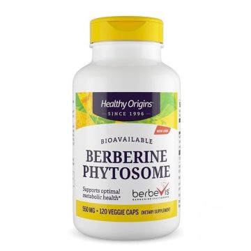 Фитозомен берберин подпомага контрола на кръвната захар 550 mg х120 капсули Healthy Origins