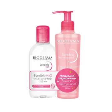 Bioderma Sensibio Промо комплект за почистване на лице за чувствителна кожа