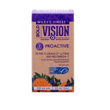 Wiley’s Finest Wild Alaskan Fish Oil Bold Vision Proactive Рибено масло Омега 7 За добро зрение х60 капсули