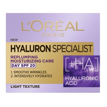 Loreal Paris Hyaluron Specialist Изпълващ и подхранващ дневен крем за лице с фактор SPF20 х50 мл