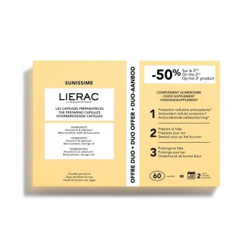 Lierac Sunissime Комплект Капсули за здравословен тен 2x30 капсули