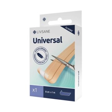Livsane Universal Classic Пластир лента 8 см х 1 м