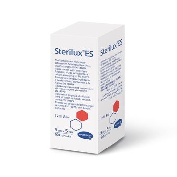Hartmann Sterilux ES Нестерилен марлен компрес 8 дипли, 5x5см x100 броя