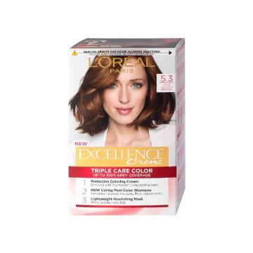 Loreal Paris Excellence Creme Крем боя за коса,  N5.3 Естествено златисто кафяв