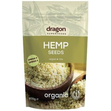 Dragon Superfoods Био конопено семе белено х500 грама