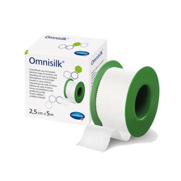 Hartmann Omnisilk Копринена фиксираща лента 2,5см x 5м х1 брой