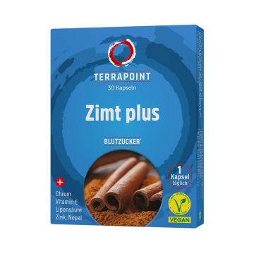 Канела Плюс При диабет и висока кръвна захар 300 мг х30 капсули Terra Point