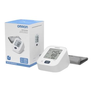 Omron M2 Essential 2025 Автоматичен апарат за кръвно налягане над лакът + адаптер