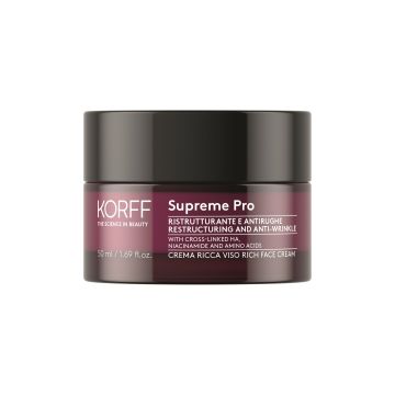 Korff  Supreme Pro Rich Богат реструктуриращ крем за лице с уплътняващо действие за суха кожа x50 мл