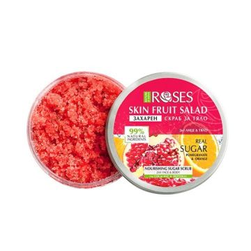 Nature of Agiva Fruit Salad Захарен скраб за лице и тяло с нар и портокал x200 мл