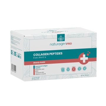 Collagen Peptides Beauty Assist Телешки колегаен, с вкус на зелена ябълка 10 g х30 сашета Naturagen