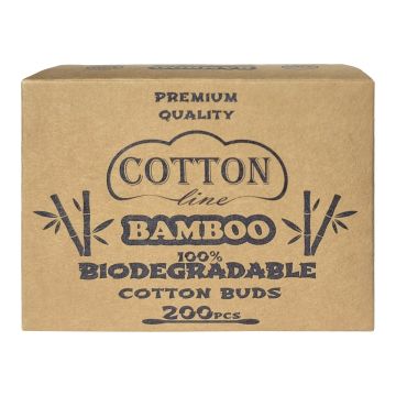 Cotton Line Bamboo Биоразградими клечки за уши x200 броя
