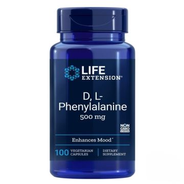 D,L-Phenylalanine В подкрепа на мозъчната функция 500 mg х100 капсули Life Extension