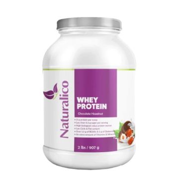 Суроватъчен протеин с вкус шоколад и лешник х907 грама Naturalico