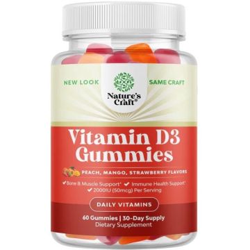 Витамин D3 х60 желирани таблетки Nature's Craft
