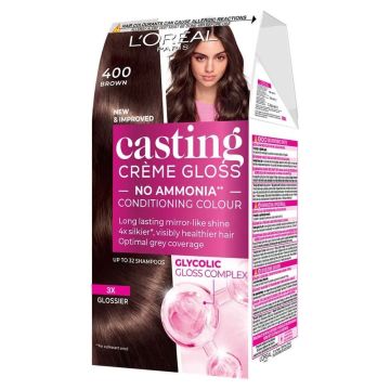 Loreal Paris Casting Creme Gloss Безамонячна боя за коса x120 мл, 400 Brown