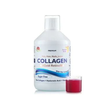 Swedish Nutra Collagen Gold Retinol за коса, кожа, нокти и стави 12500 мг x500 мл