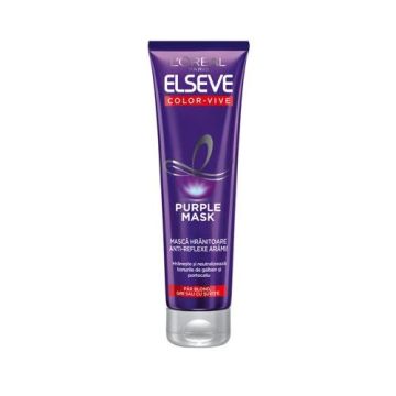 Loreal Paris Elseve Color-Vive Purple Mask Маска за коса за неутрализиране на жълтите и оранжеви оттенъци х150 мл