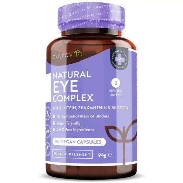 Natural Eye Complex Витамини за очи, натурални х90 веган капсули Nutravita