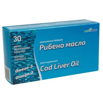 Рибено масло за здрави кости 1000 мг х30 капсули Phyto Pharma