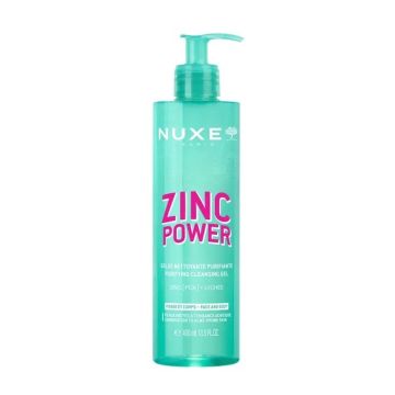 Nuxe Zinc Power Почистващ гел за лице при несъвършенства х400 мл
