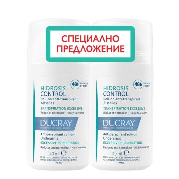 Ducray Hidrosis Control Рол-он против изпотяване за подмишници 2х40 мл