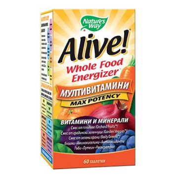 Alive Max Potency Мултивитамини с максимален ефект х60 таблетки Nature's Way