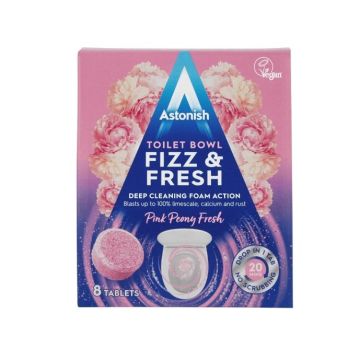 Astonish Fizz & Fresh Pink Peony Fresh Таблетки за освежаване на тоалетна х8 броя