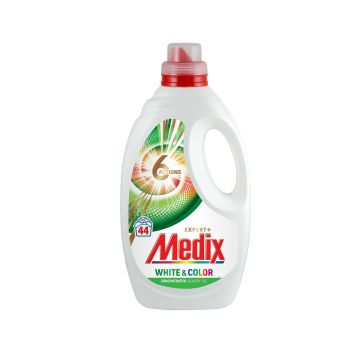 Medix 6 Action White and Color Kонцентриран перилен препарат за бяло и цветно пране х2.2 л, 44 пранета