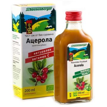 Чист био сок от Ацерола х200 милилитра Schoenenberger