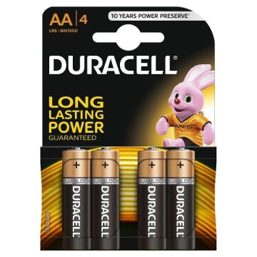 Duracell Basic  AA 1.5V Алкални батерии x4 броя
