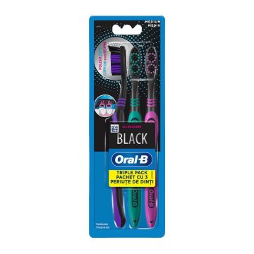 Oral B Black Четка за зъби х3 броя, Medium