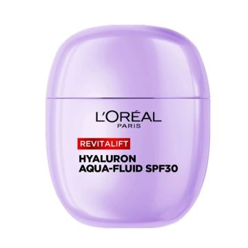 Loreal Revitalift Hyaluron Aqua-Fluid Слънцезащитен флуид за лице с хиалурон SPF30 х40 мл