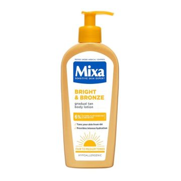 Mixa Bright & Bronze Лосион за тяло за постепенно придобиване на тен х250 мл