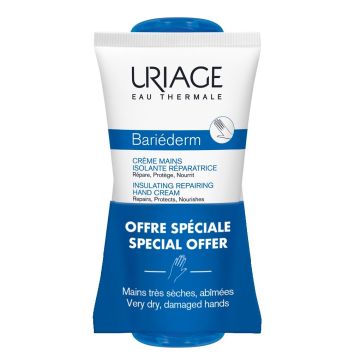 Uriage Bariederm Дуо Изолиращ възстановяващ крем за ръце 2х50 мл