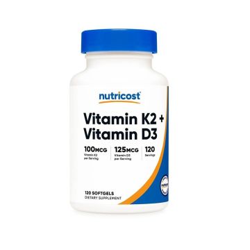 Витамин К2 и Витамин D3 х120 софтгел капсули Nutricost