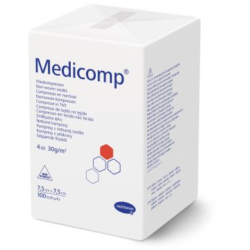Hartmann Medicomp Нестерилни абсорбиращи компреси 7,5х7,5 см x100 броя