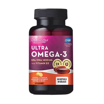 Sea-Licious Ултра Омега-3 и витамин D3 х60 софтгел капсули Natural Factors