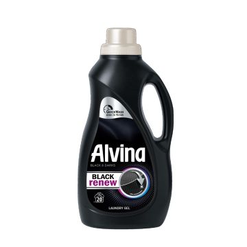 Alvina Black Renew Течен перилен препарат за черни дрехи х900 мл, 20 пранета