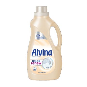 Alvina Color Renew Течен препарат за бяло и светло пране х900 мл, 20 пранета