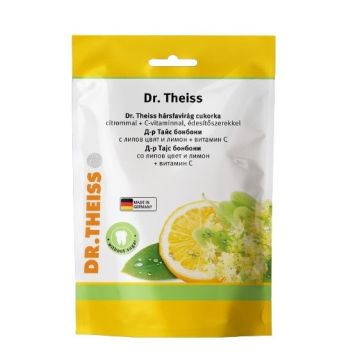 Dr. Theiss Бонбони с липов цвят и лимон + витамин C, без захар х75 г