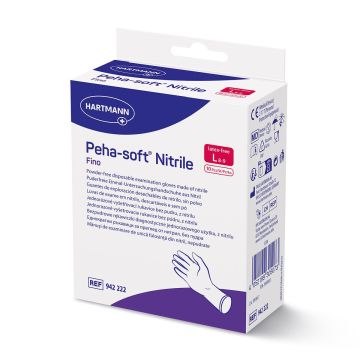 Peha Soft Nitrile Fino Еднократни ръкавици от нитрил без талк и латекс размер L х10 броя