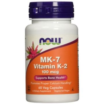 MK-7 Витамин К-2 за здрава костна система 100 мкг х60 капсули Now Foods