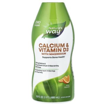 Калций и Витамин D3 Течна формула с бърза абсорбция х480 мл Nature’s Way