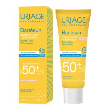 Uriage Bariesun Tinted Слънцезащитен тониран крем за лице SPF50+ x50 мл, светъл нюанс