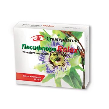 Пасифлора Relax при безсъние и стрес х30 капсули Createpharma