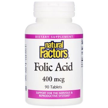 Фолиева киселина 400 mcg х90 таблетки Natural Factors
