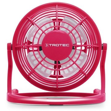 Trotec TVE1 Вентилатор с USB захранване, Raspberry Pink