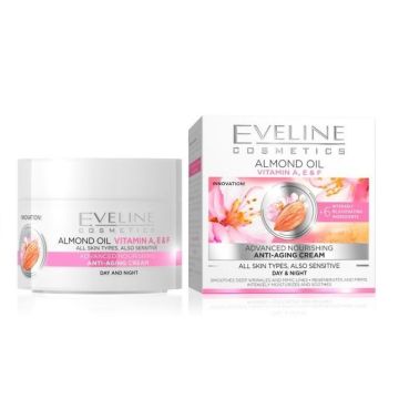 Eveline Nature Line Almond Oil Дневен и нощен анти-ейдж крем за лице x50 мл